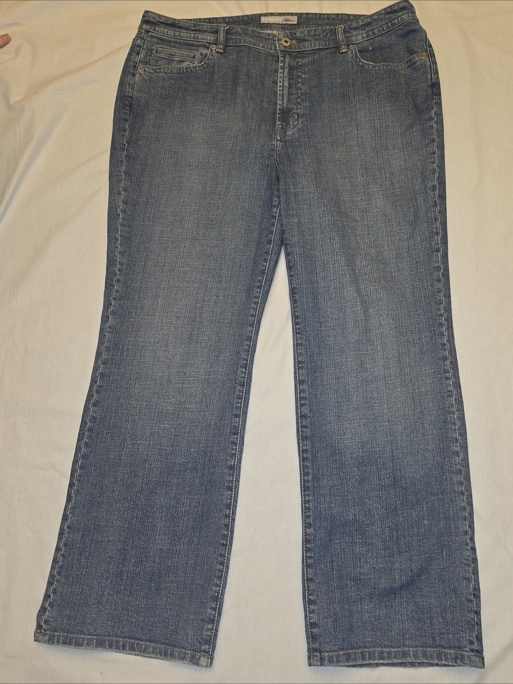 Chico's Medium Blue Straight-Leg Women’s Jeans Size 3 (16) Short